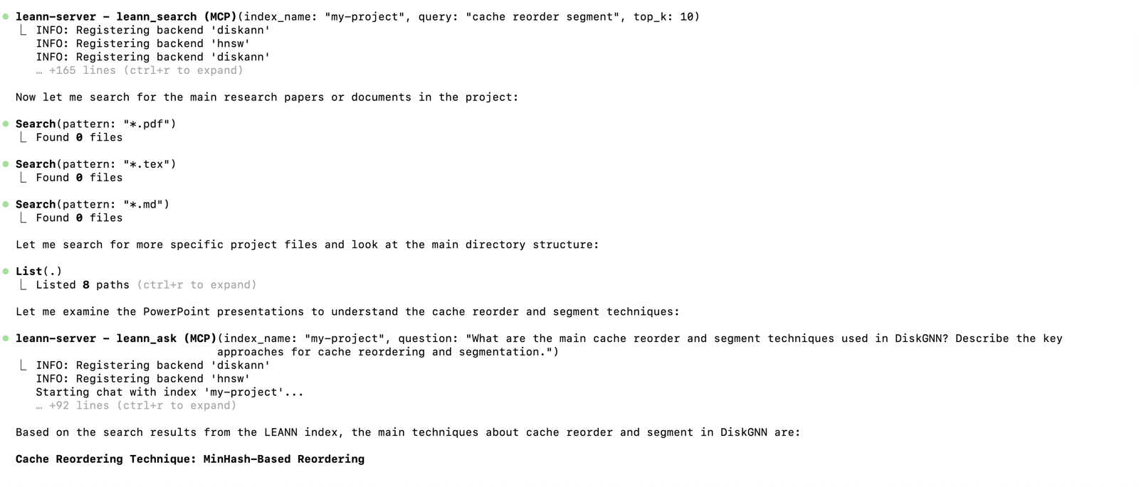 LEANN MCP Integration