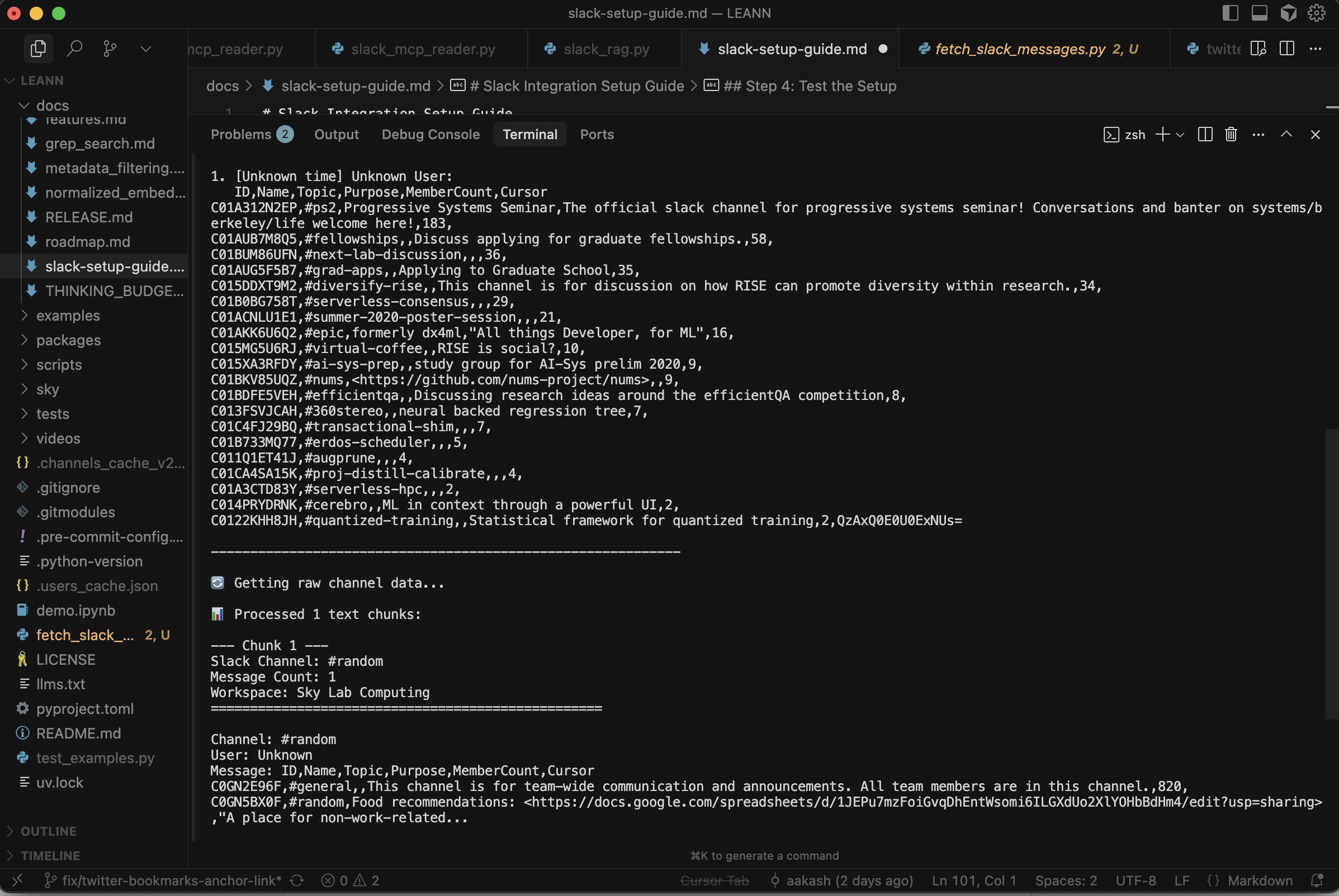 Slack Integration Success