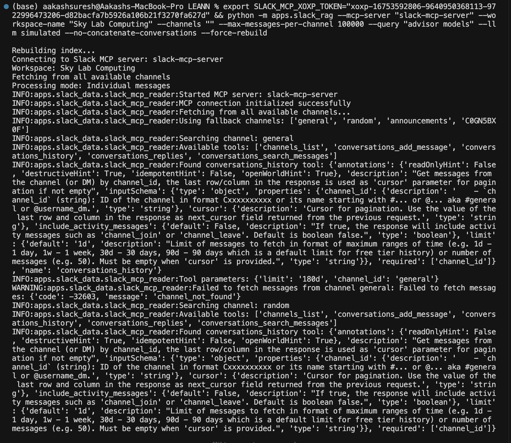 Advisor Models Query - Setup